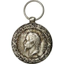 Frankreich, Medal, Napoléon III, Campagne d'Italie, 1859, Barre, VZ+, Silber
