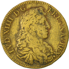 France, Token, Louis XIV, Le Roi Soleil, EF(40-45), Brass
