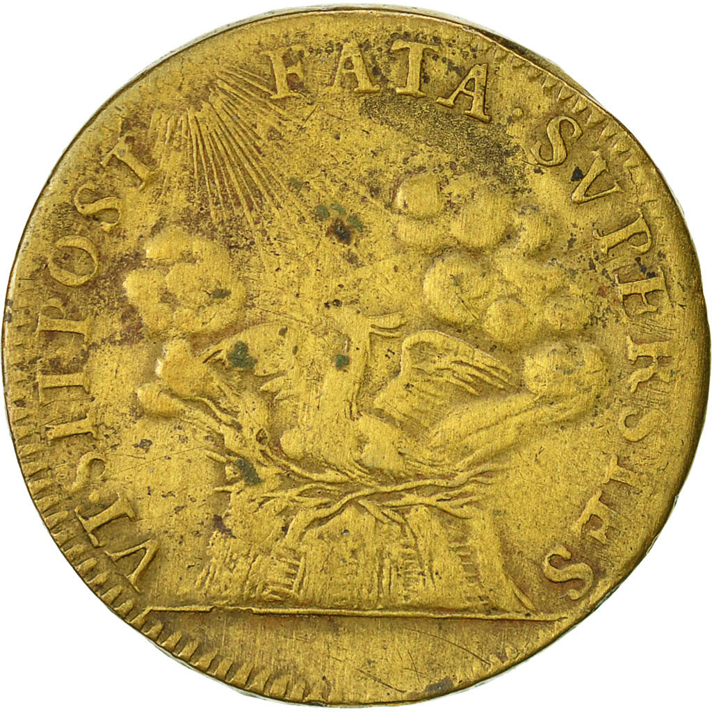 France, Token, Louis XIV, Le Roi Soleil, EF(40-45), Brass
