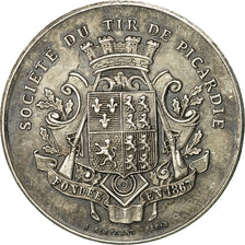 France, Medal, Société du Tir de Picardie, Arthus Bertrand, MS(60-62), Silver