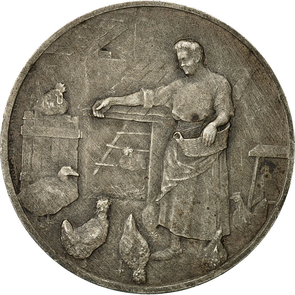 France, Medal, Ferme Avicole, Baudichon, AU(50-53), Silvered bronze