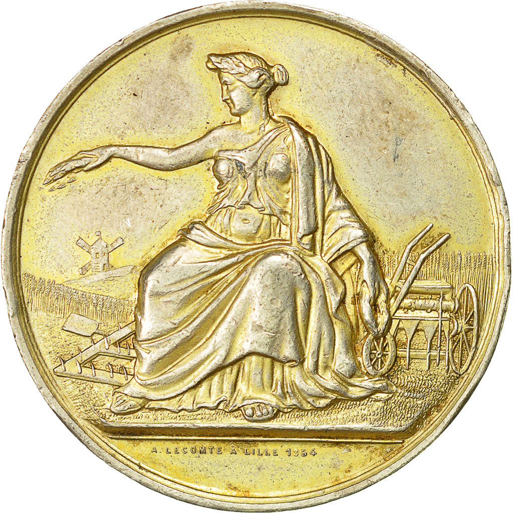 France, Medal, Comice Agricole de l'Arrondissement de Lille, 1854, Lecomte