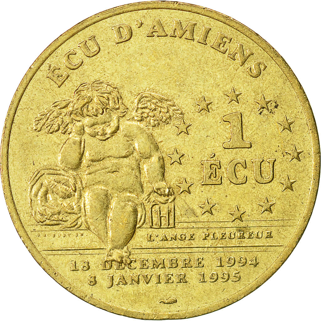 France, Jeton, 1 Ecu d'Amiens, 1994-1995, SPL, Cupro-nickel Aluminium
