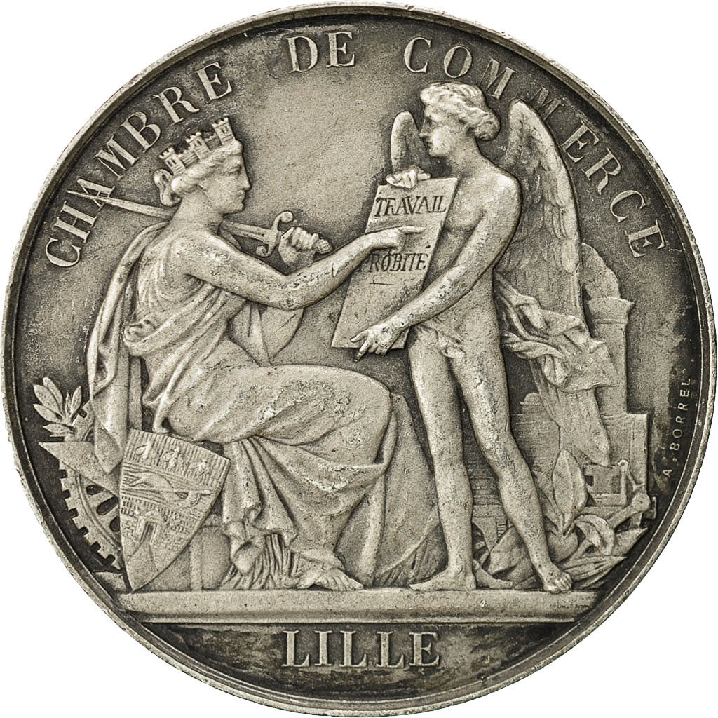 Francia, Medal, Chambre de Commerce de Lille, Ordonnance du 31 Juillet 1714