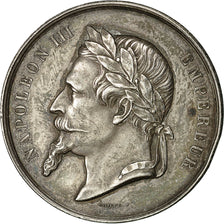 France, Medal, Napoléon III, Chambre de Commerce de Lille, Caqué, SUP+, Argent