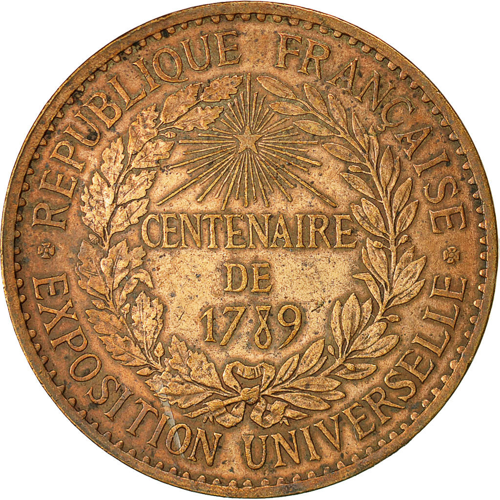 France, Medal, Centenaire de 1789, Borrel, AU(55-58), Copper