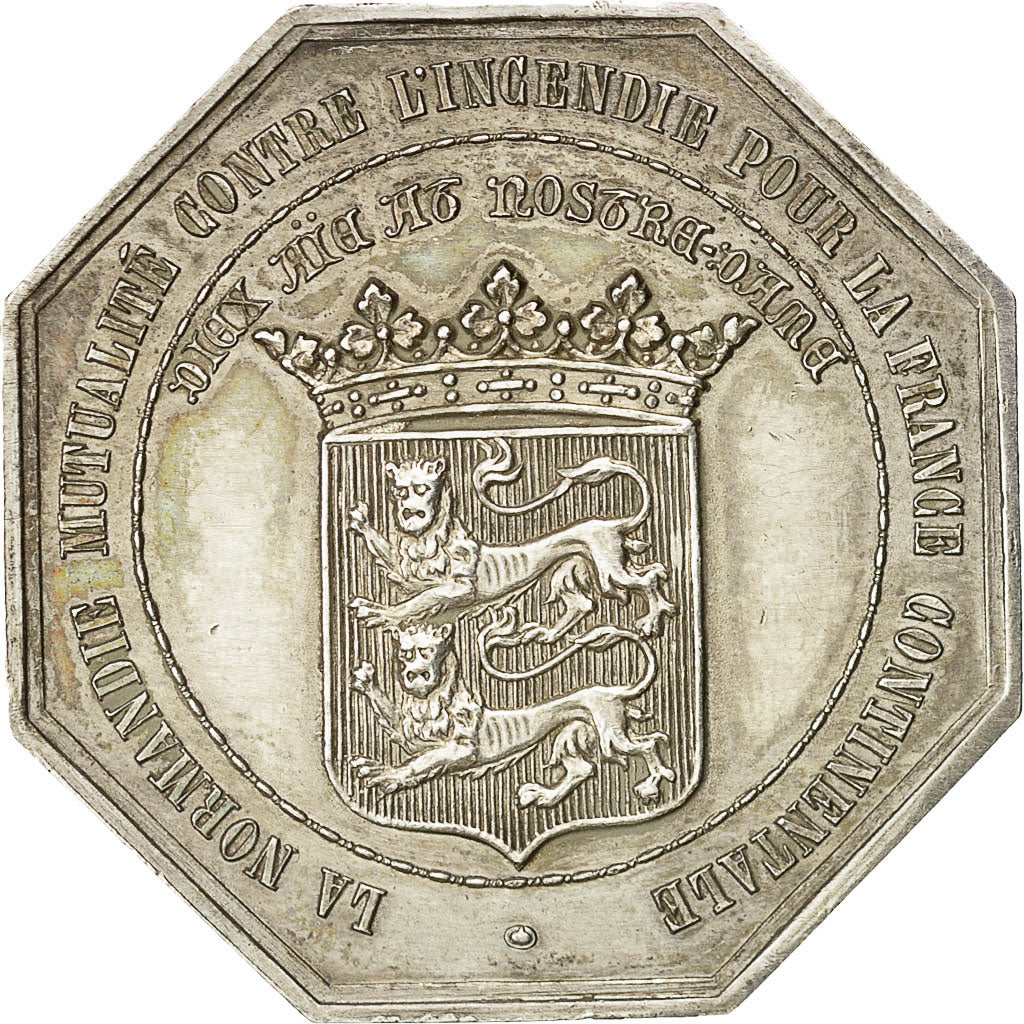 France, Token, La Normandie, Mutualité contre l'Incendie, Hamel, MS(63), Silver