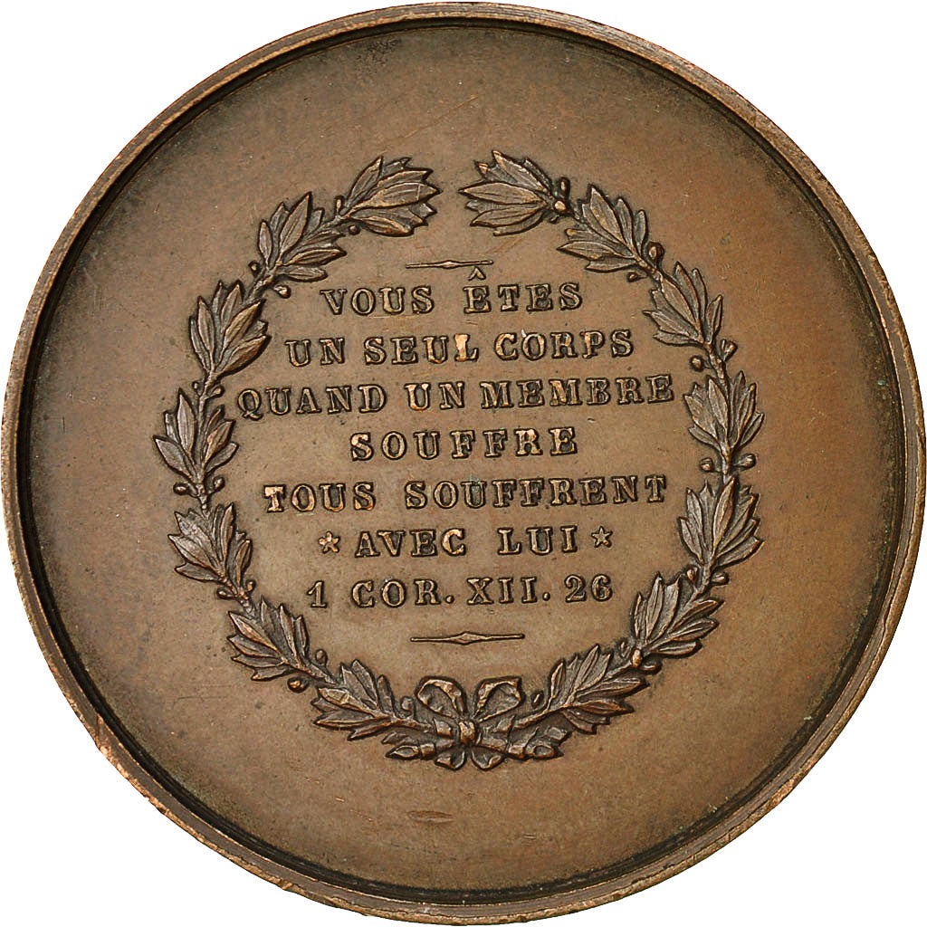 France, Medal, Société Protestante de Prévoyance de Paris, 1875, AU(55-58)