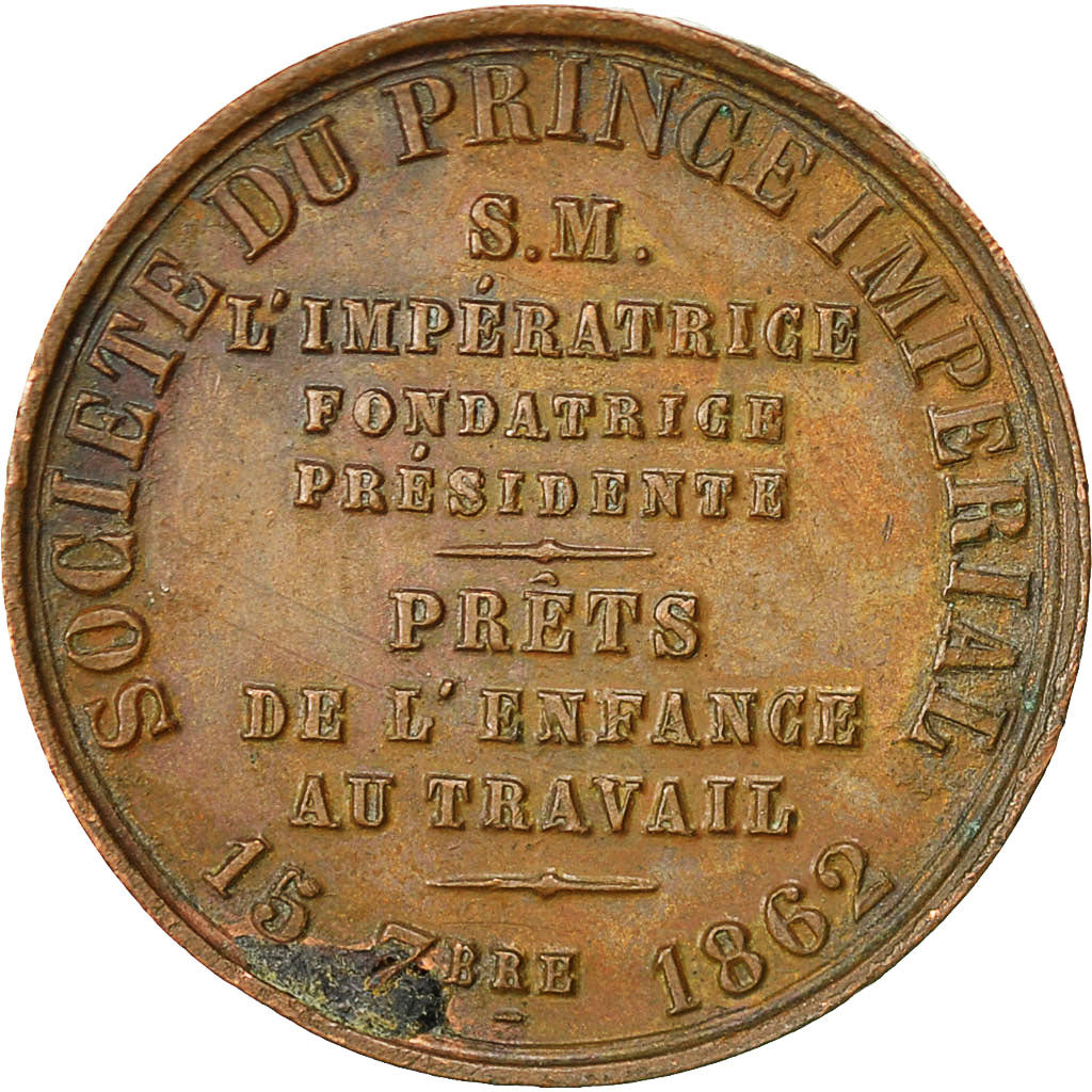 Frankreich, Token, Napoléon IV, Société du Prince Impérial, Enfance au