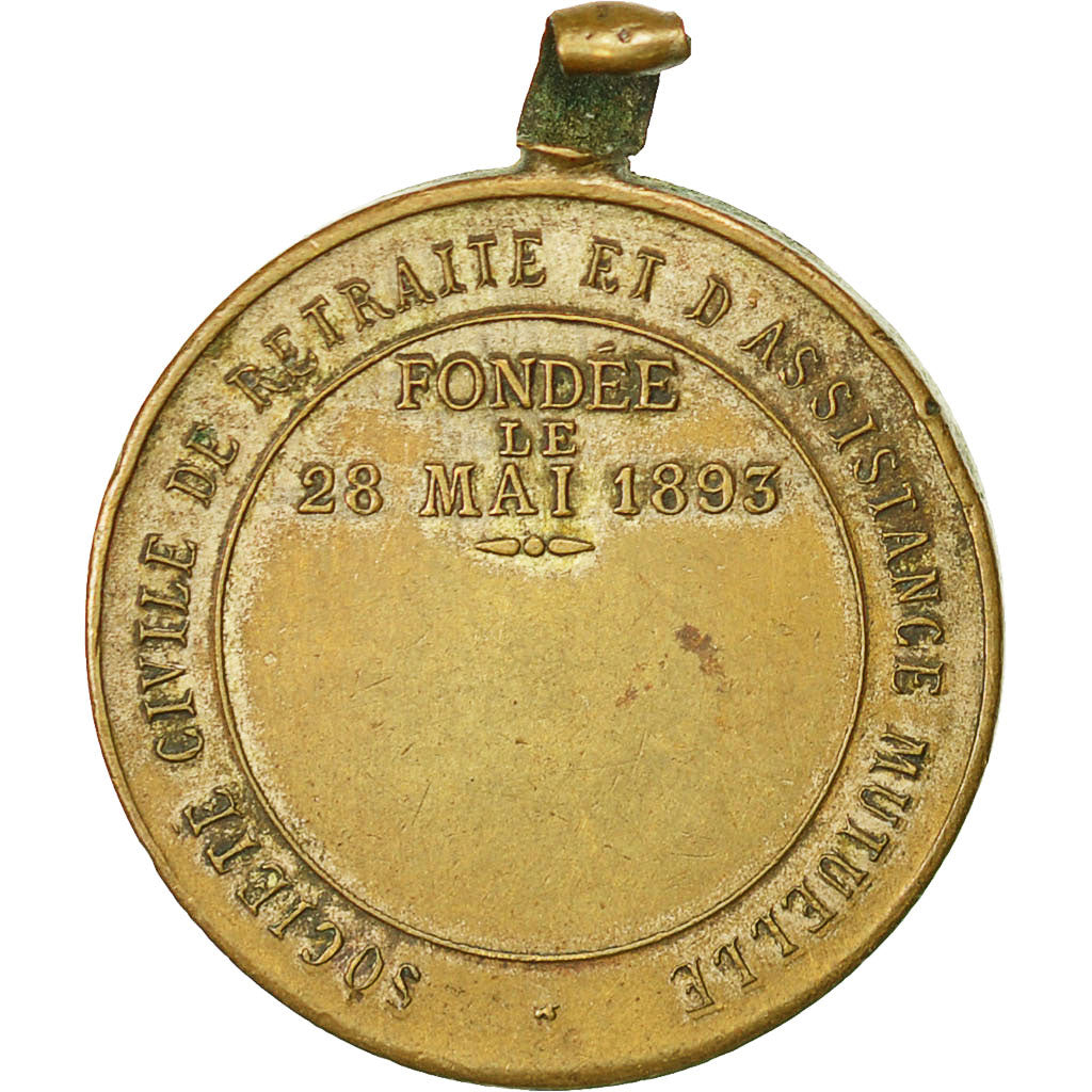 Frankreich, Medal, Société Civile de Retraite et d'Assistance Mutuelle, 1893