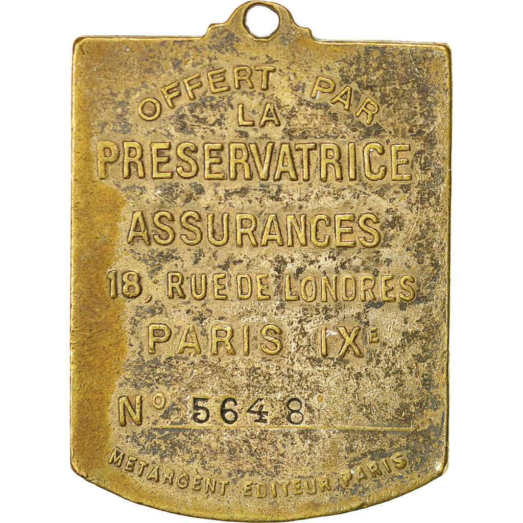 Francia, Medal, Assurances, La Préservatrice, Paris IX ème, EBC, Cobre