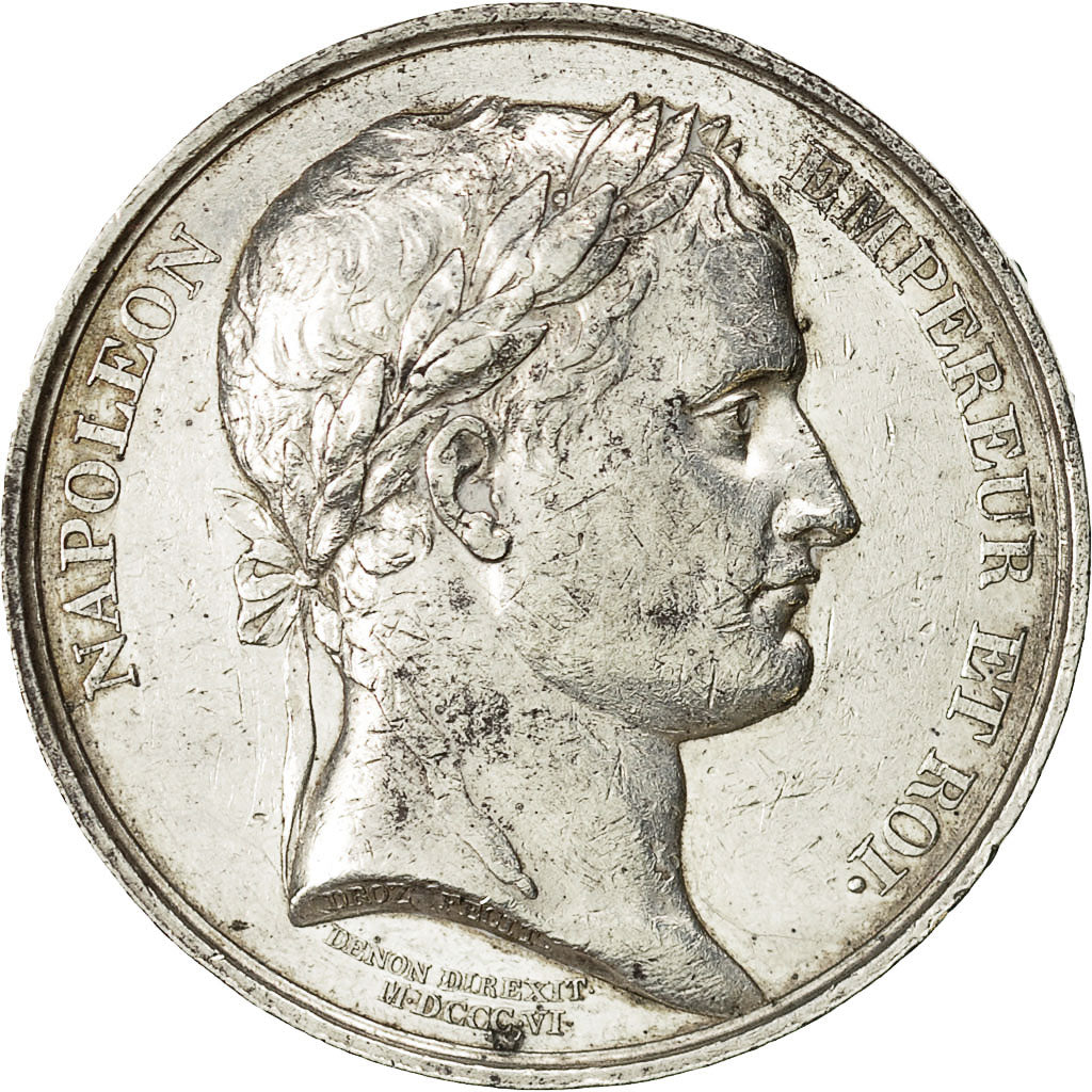 Frankreich, Medaille, Napoléon Ier, Hotel de Ville de Rouen, 1806, Denon, VZ
