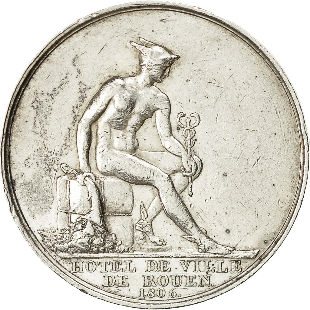 Francia, medalla, Napoléon Ier, Hotel de Ville de Rouen, 1806, Denon, EBC