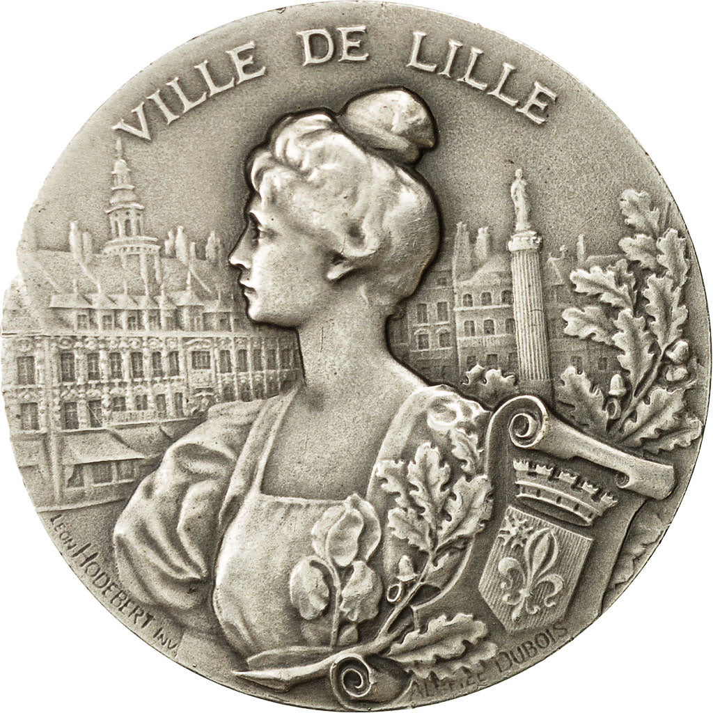 France, Medal, Ville de Lille, Dubois.A, MS(63), Silver