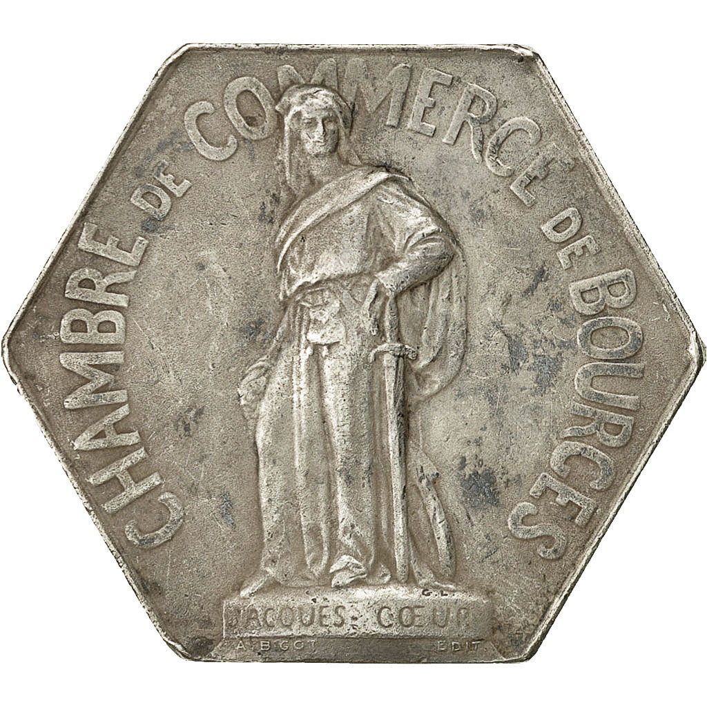 Frankreich, Token, Chambre de Commerce de Bourges, Jacques Coeur, Bigot, VZ