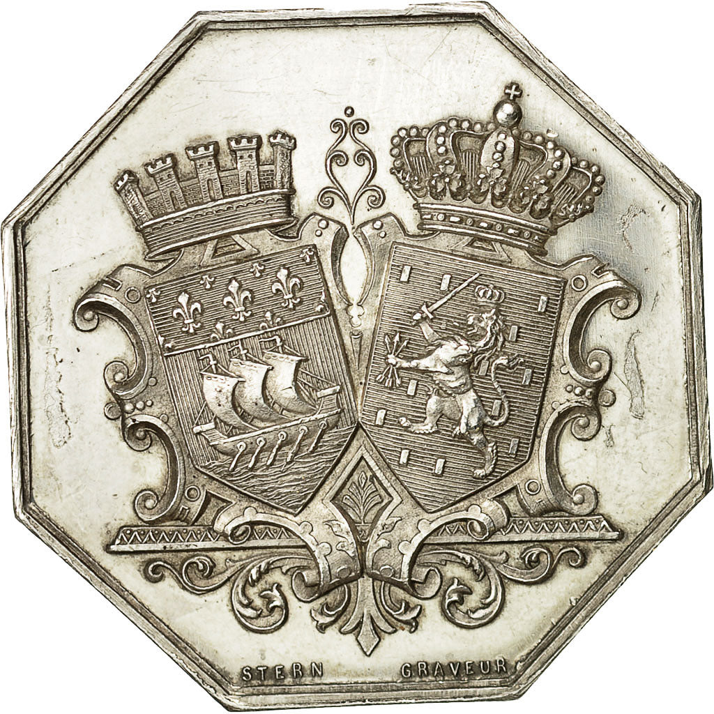 France, Token, Banque de Paris et des Pays Bas, Stern, MS(60-62), Silver