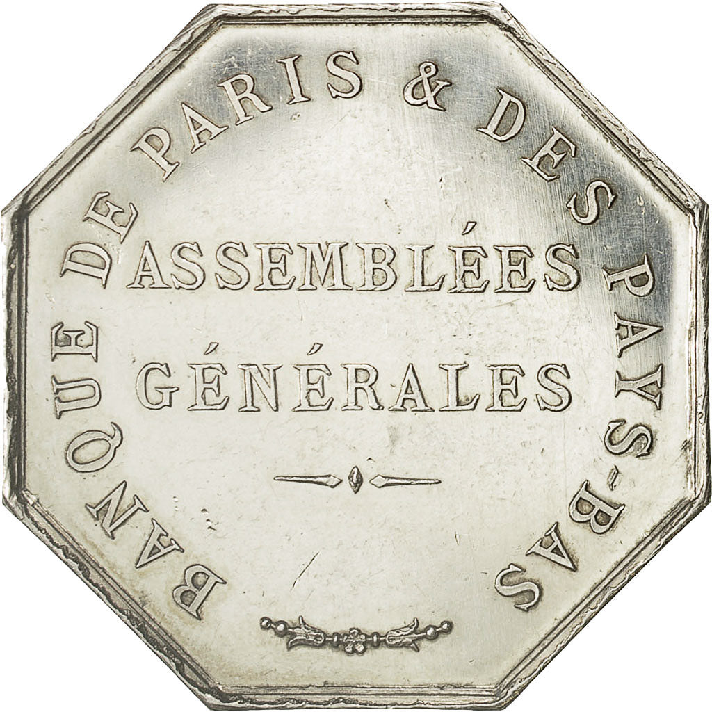 France, Token, Banque de Paris et des Pays Bas, Stern, MS(60-62), Silver