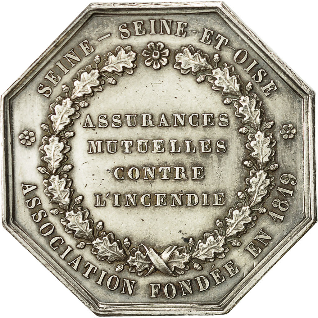 Francia, Token, Assurances Mutuelle contre l'Incendie, Barre, SPL, Argento
