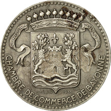 France, Token, Chambre de Commerce de Bayonne, 1935, Turin, MS(60-62), Silver