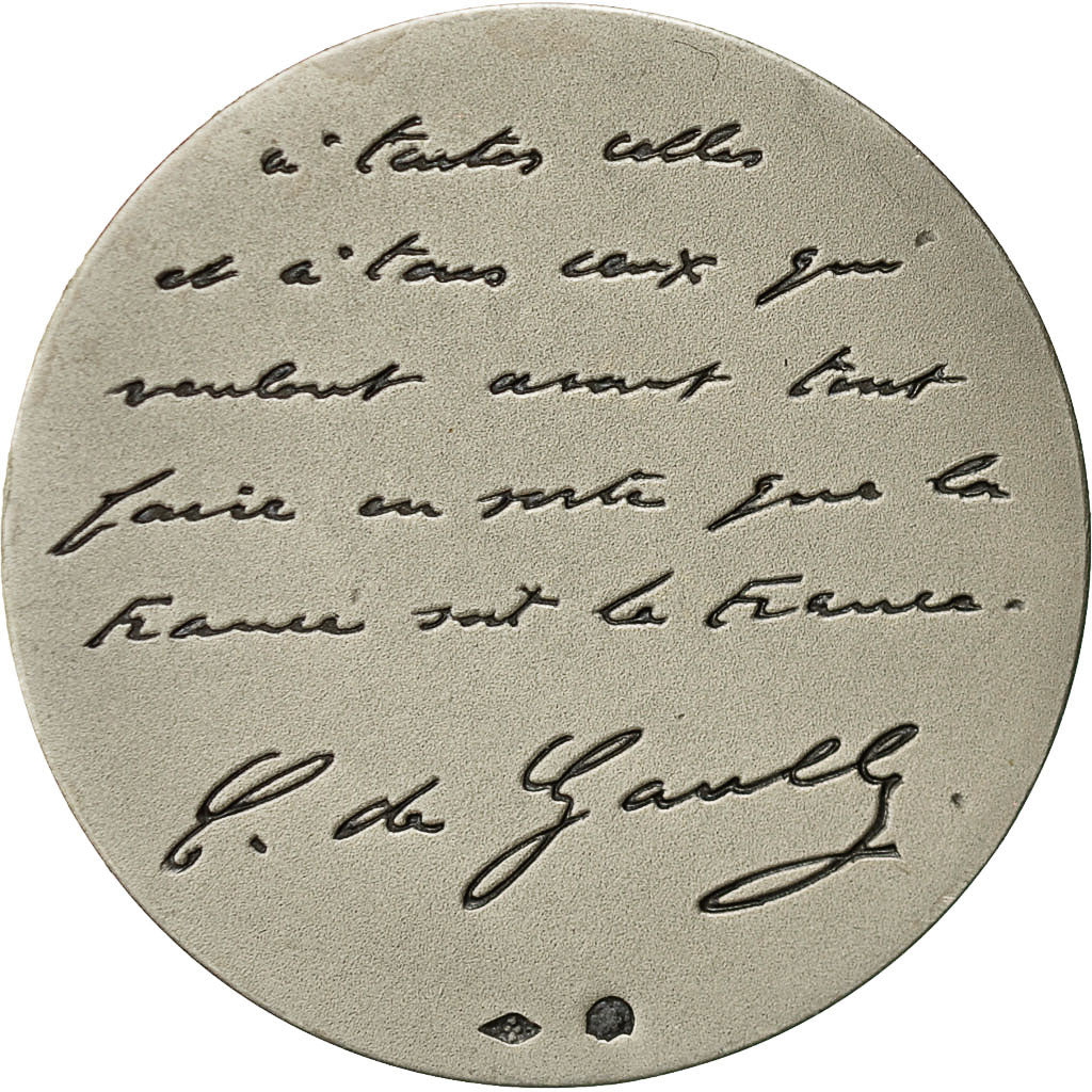 France, Medal, Charles De Gaulle, MS(63), Silver