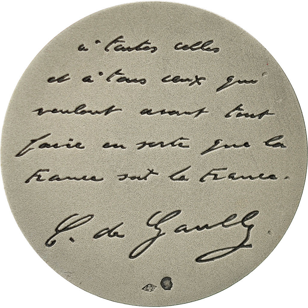 France, Medal, Charles De Gaulle, MS(63), Silver