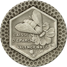 France, Token, Caisse d'Epargne de Valenciennes, MS(60-62), Silver