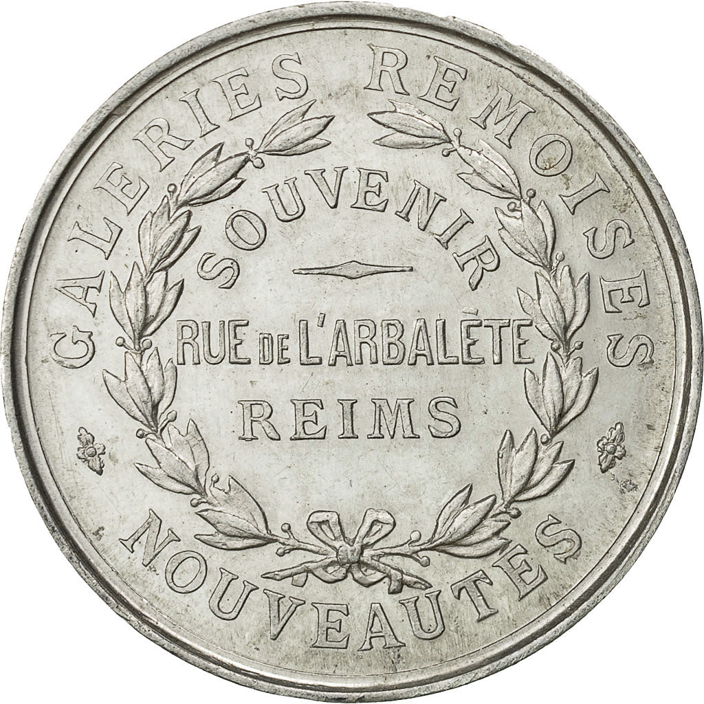 France, Token, Galeries Rémoises, L'Angélus, MS(63), Aluminium