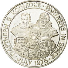 France, Medal, Espace, Apollo Soyuz, 1975, SPL, Argent
