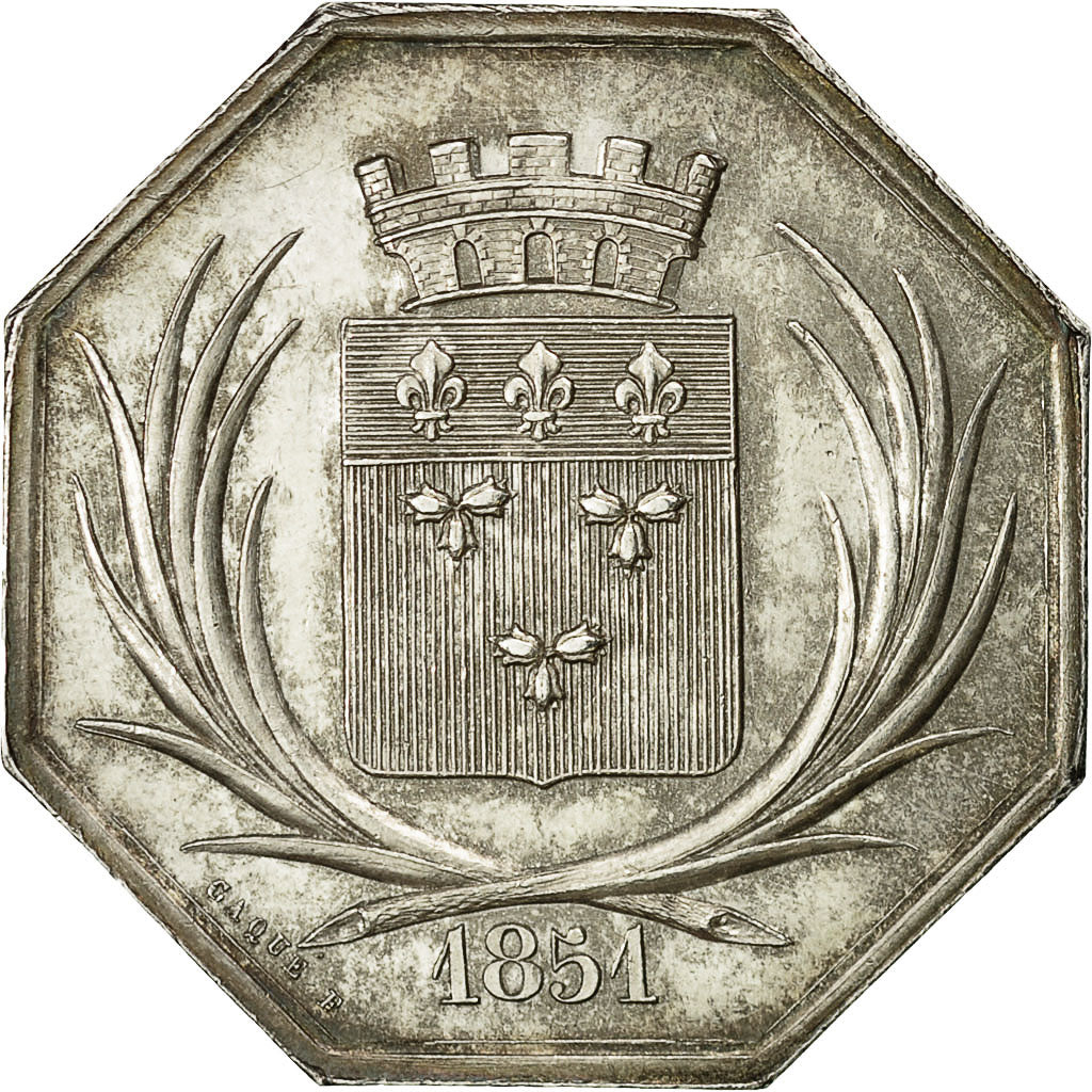 France, Token, Société des Sciences Belles Lettres et Arts d'Orléans, 1851