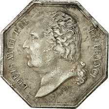 France, Token, Louis XVIII, Les Assurances Générale, Paris, 1818, Caqué