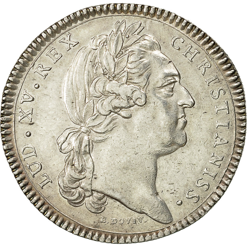 France, Token, Louis XV, Etats de Languedoc, 1771, Duvivier, AU(55-58), Silver