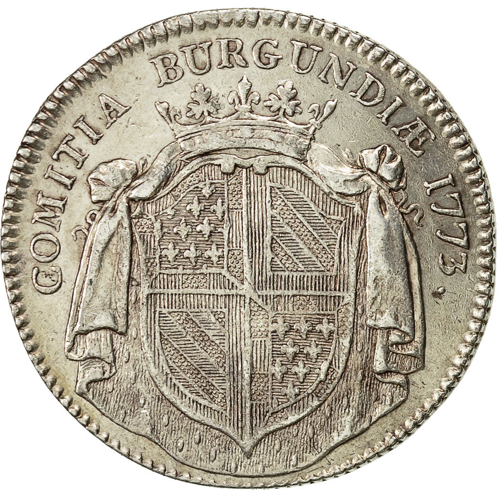 France, Token, Louis XV, Etats de Bourgogne, 1773, AU(55-58), Silver