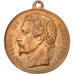France, Medal, Napoléon III, Voyage du Nord, 1853, AU(50-53), Copper