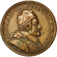 Vaticano, Medal, Pape Alexandre VIII, 1689, Ortolani, MBC+, Bronce