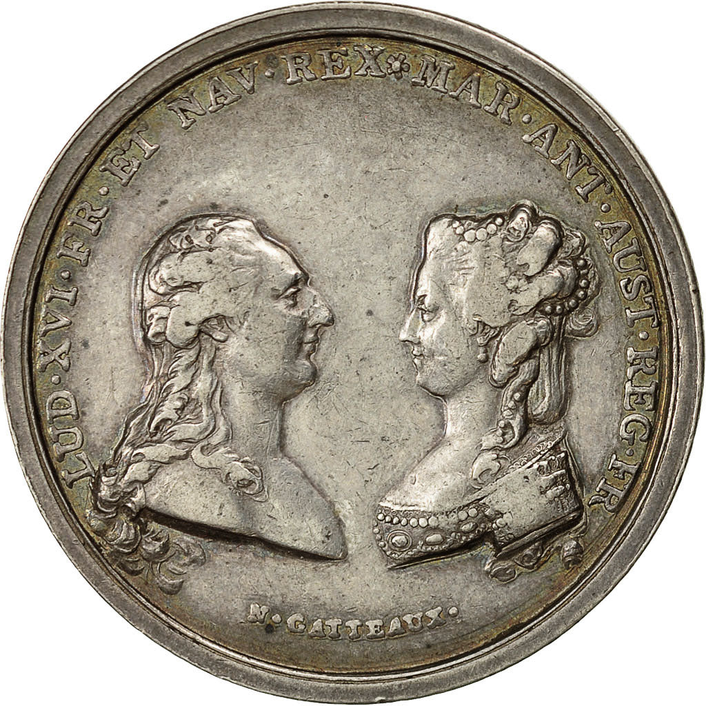 France, Medal, Louis XVI, Naissance du Dauphin, 1781, Gatteaux, AU(55-58)