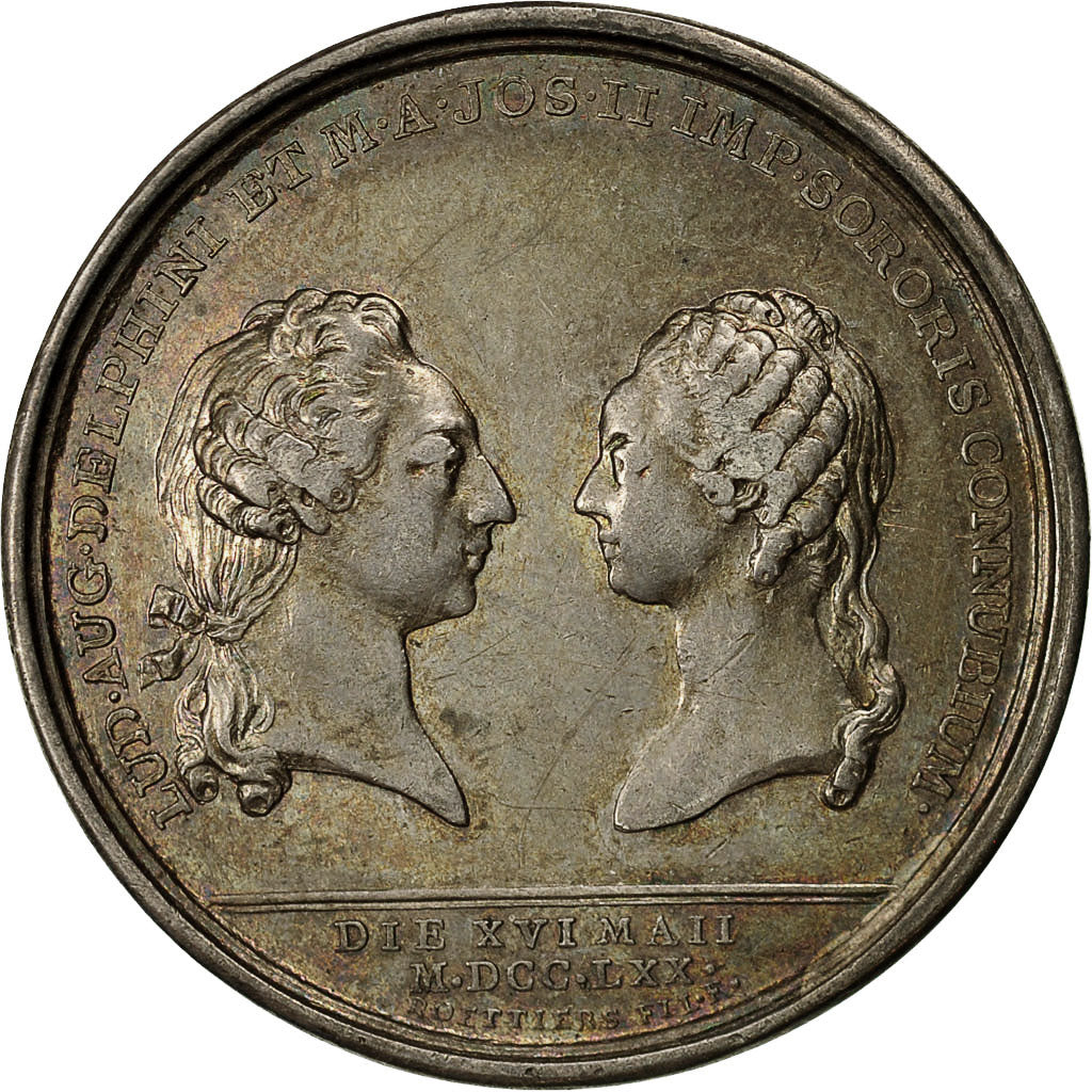 France, Medal, Mariage de Marie Antoinette et Louis XVI, 1770, Röettiers, SUP