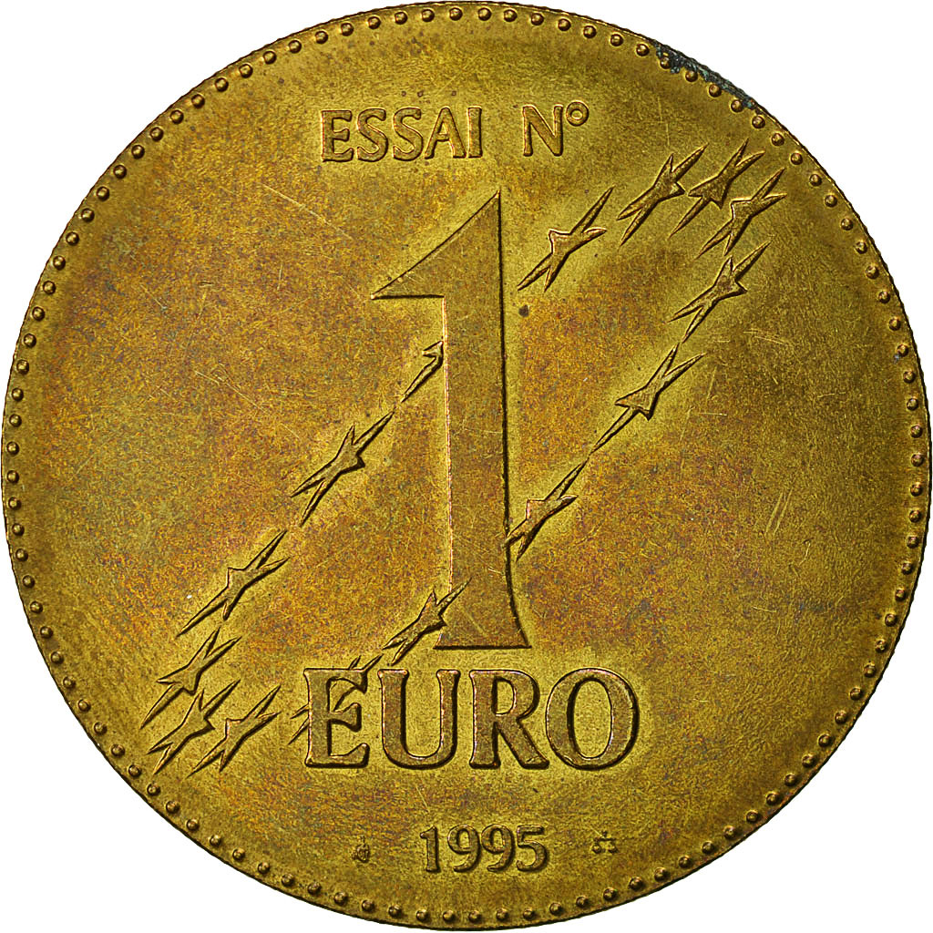 France, Medal, Europa, Essai n°1 Euro, 1995, MS(60-62), Bronze