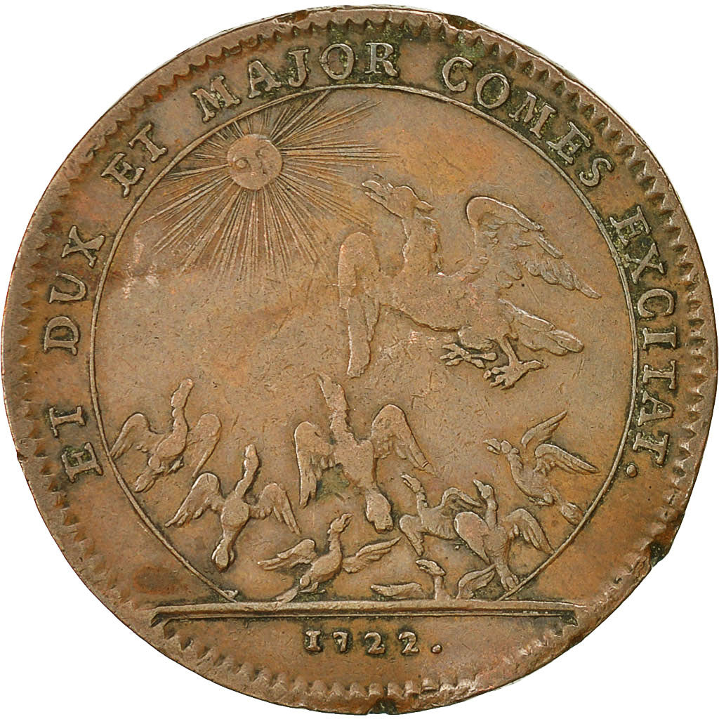 France, Token, Maires de Dijon, Baudinet, History, 1722, EF(40-45), Copper