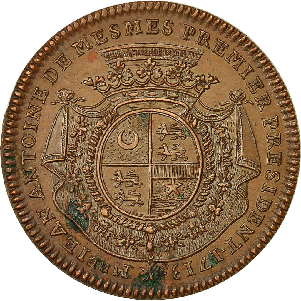 Francia, Token, villes et Noblesse, Jean Antoine de Mesmes, 1713, SPL-, Rame