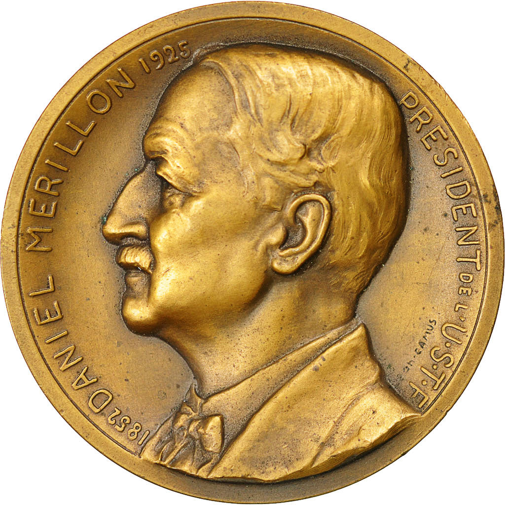 France, Medal, Daniel Merillon, Président de l'U.S.T.F., Versailles, 1928