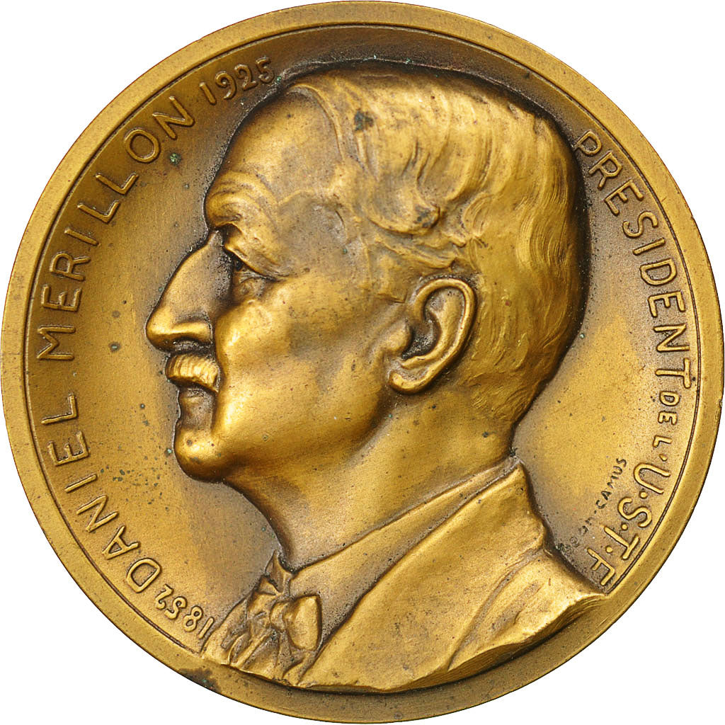 Francia, Medal, Daniel Merillon, Président de l'U.S.T.F., Versailles, 1928