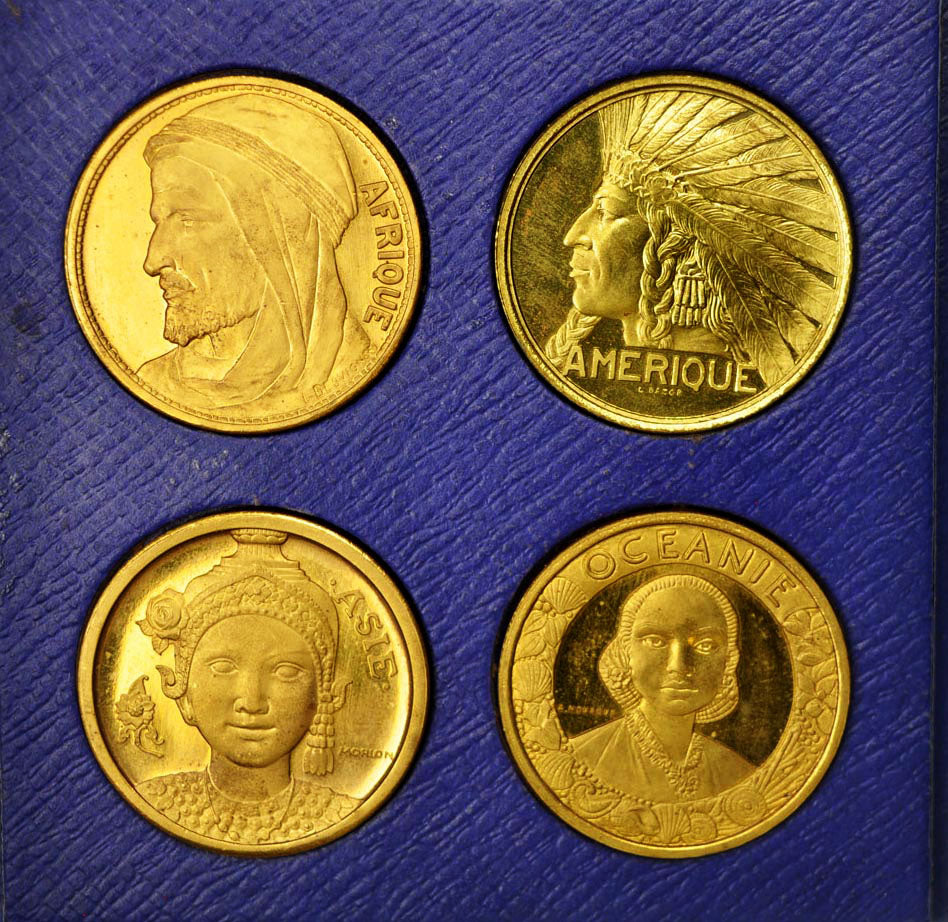 France, Token, Coffret Exposition Coloniale de Paris, 1931, MS(60-62), Copper