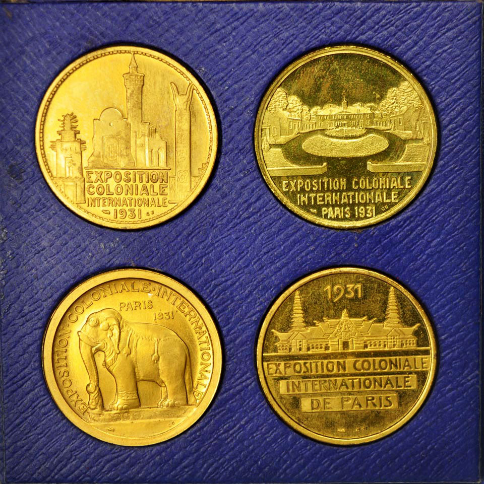 France, Token, Coffret Exposition Coloniale de Paris, 1931, MS(60-62), Copper