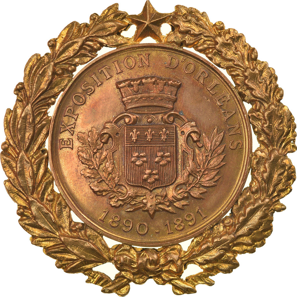 France, Medal, Exposition d'Orléans, Omnia Labor, 1891, MS(63), Bronze