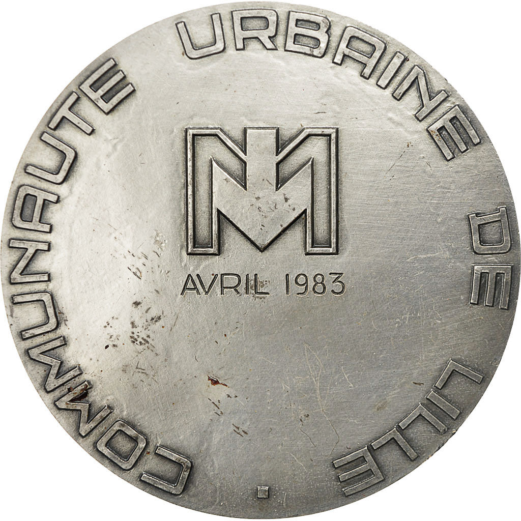 France, Medal, Communauté urbaine de Lille, 1983, Roy, MS(60-62), Silvered
