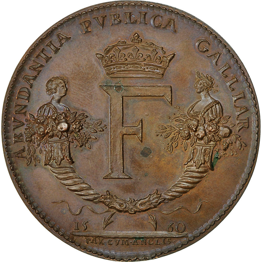 Frankrijk, Medal, François II, Paix d'Edimbourg (1560), PR+, Bronze