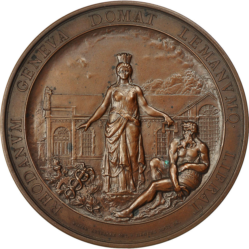 Switzerland, Medal, Achèvement de la Station Hydraulique sur le Rhône
