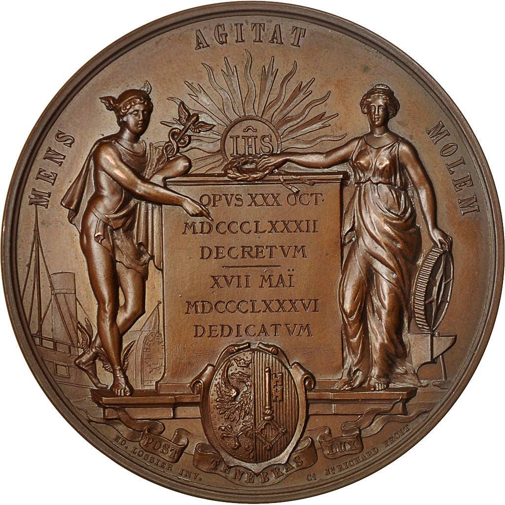 Switzerland, Medal, Achèvement de la Station Hydraulique sur le Rhône