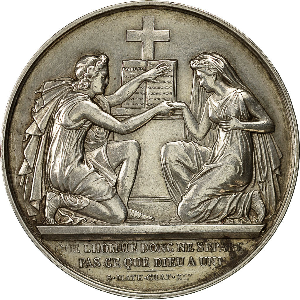 France, Medal, Médaille de mariage, MS(60-62), Silver