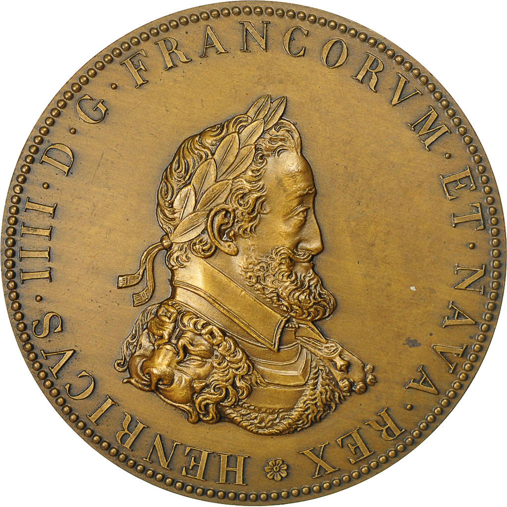 Francja, Medal, Henri IIII, Maiestas Maior Ab Igne, MS(64), Bronze